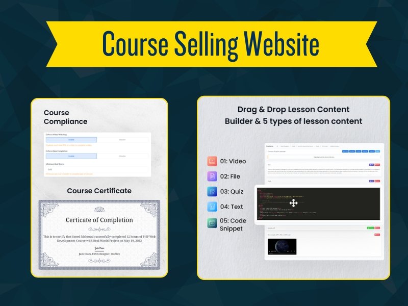 Course Selling Website